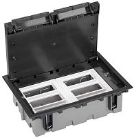 Лючок регулируемый в бетон Simon Connect Cima SF670 6х2 мод. 225x310x76мм IP44 графит картинка